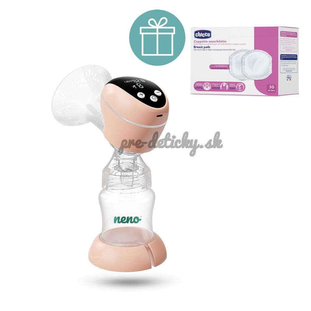 NENO Odsávačka materského mlieka elektrická dvojfázová Primo + CHICCO Vložky do podprsenky 30ks