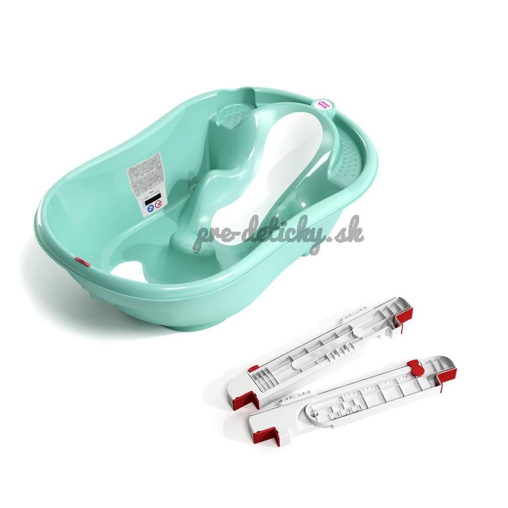 OK BABY SET Vanička rastúca protišmyková Onda Evolution 0–12m Sky blue + Lišty podporné na vaňu