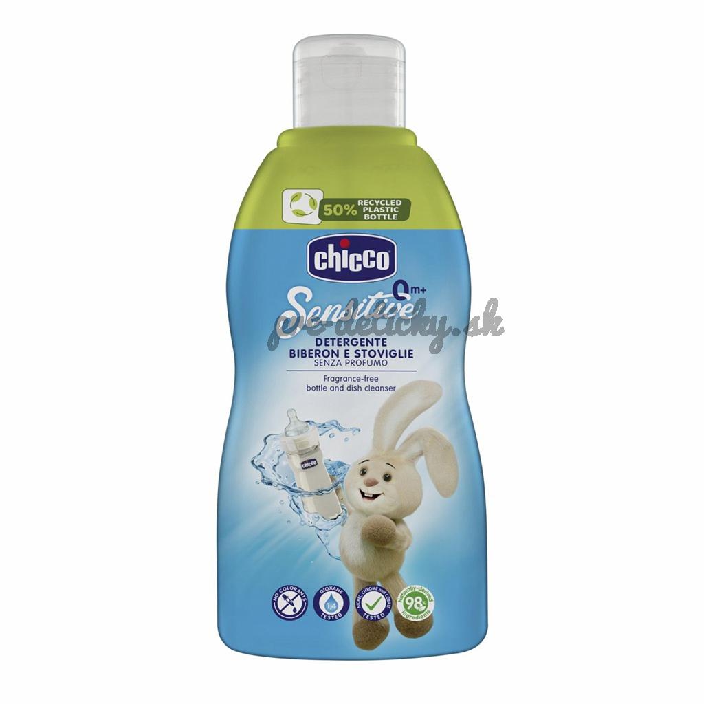 CHICCO Čistiaci prostriedok na fľaše a cumlíky Sensitive 300 ml, 0m+