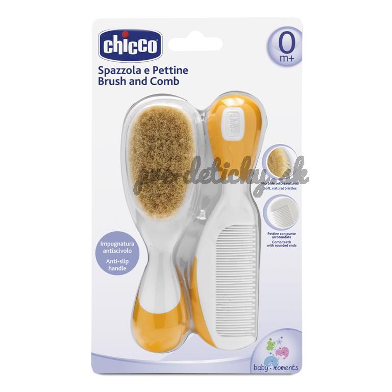 CHICCO Hrebeň a kefa oranžová