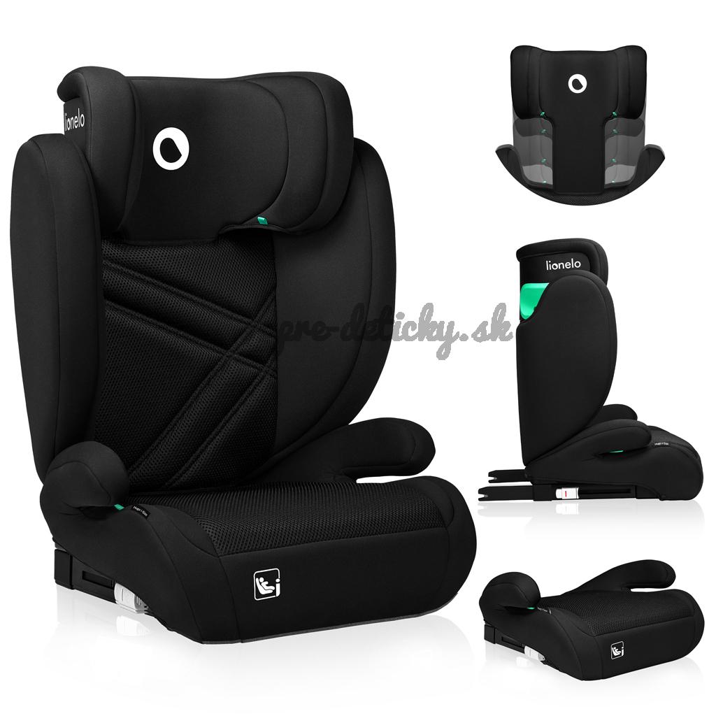 LIONELO Autosedačka Hugo i-Size (100-150 cm) Black Carbon