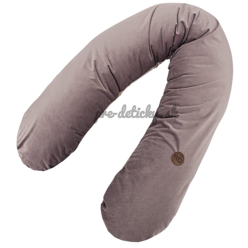 EKO Vankúš na dojčenie bavlnený Velvet Dark Pink 180cm