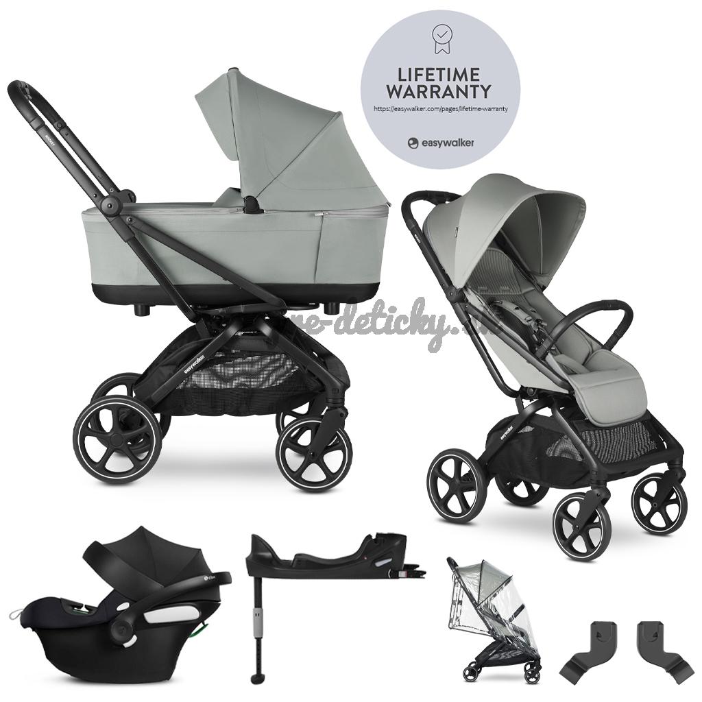 EASYWALKER SET Kočík kombinovaný 4v1 Rockey L Fresh Green + CYBEX Aton B2 i-Size + základňa