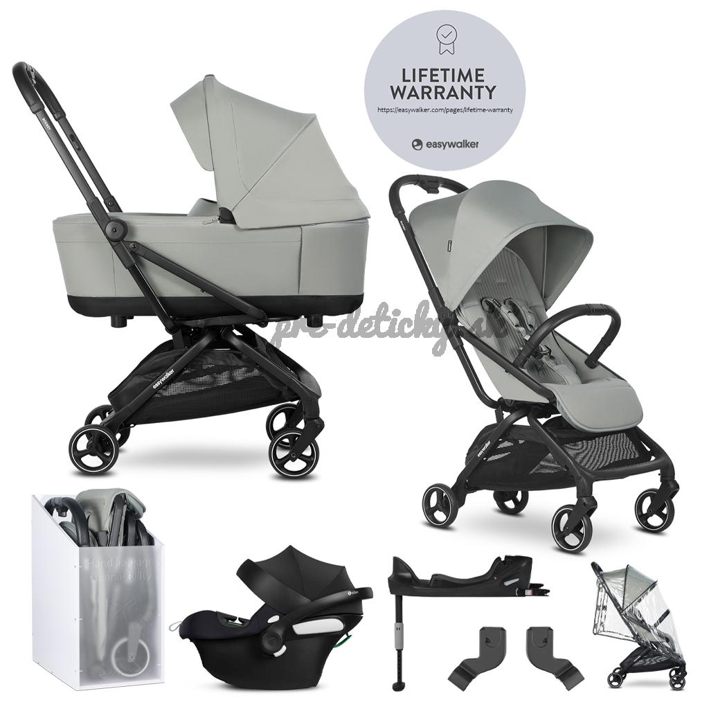 EASYWALKER SET Kočík kombinovaný 4v1 Rockey S Fresh Green + CYBEX Aton B2 i-Size + základňa