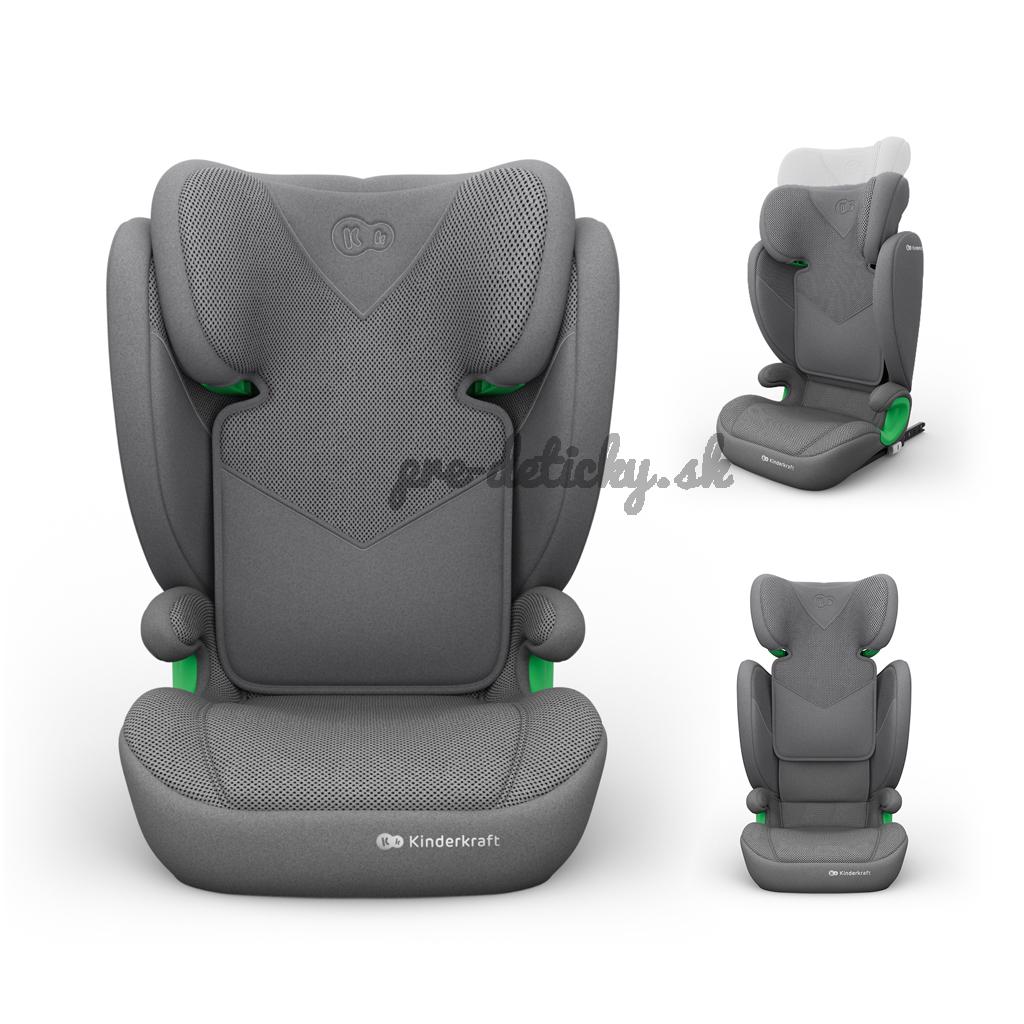 KINDERKRAFT Autosedačka Junior Fix 2 Plus (100-150 cm) Grey