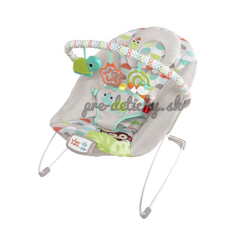 BRIGHT STARTS Lehátko vibrujúce s melódiou Happy Safari 0m+, do 9 kg, 2019