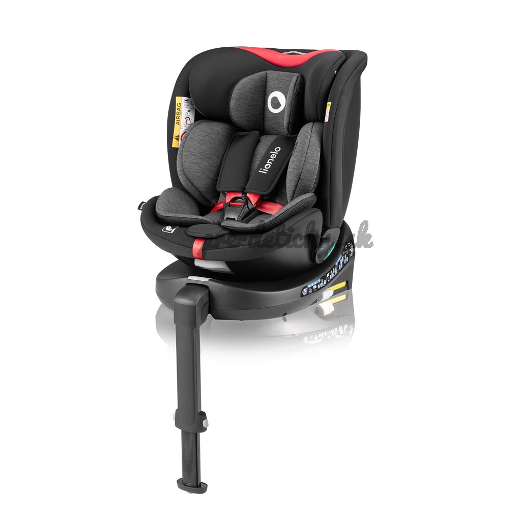 LIONELO Autosedačka Navy i-Size (40-150 cm) Black Red