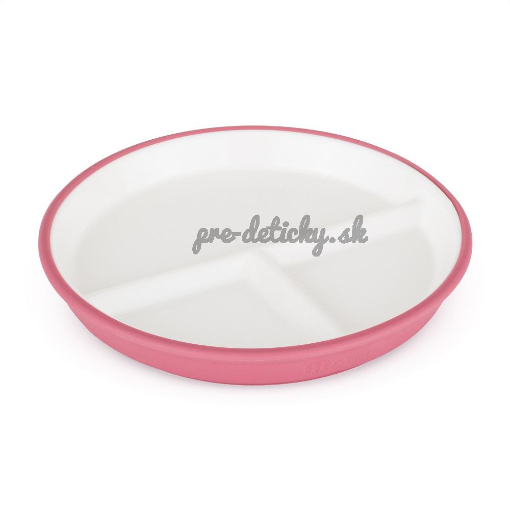 PETITE&MARS Tanier keramický so silikonovým obalom Candy Pink