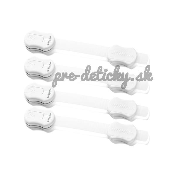BABYONO Zámok univerzálny biely - 4 ks
