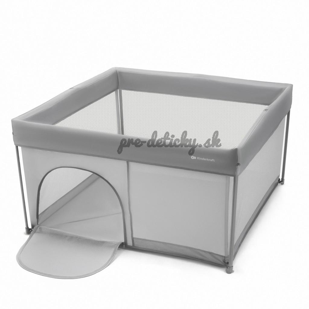 KINDERKRAFT Ohrádka pre deti skladacia Ziki Light Grey