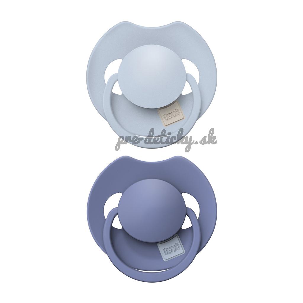 LOVI Cumlík silikónový dynamický Prime 6-18m 2ks Baby Blue/Blue