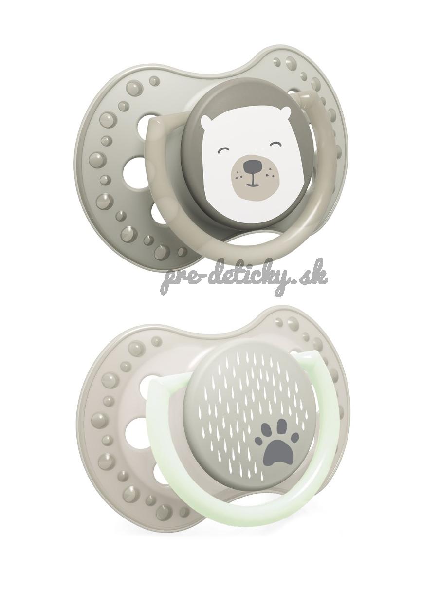 LOVI Cumlík silikónový dynamický Buddy Bear 6-18m 2ks