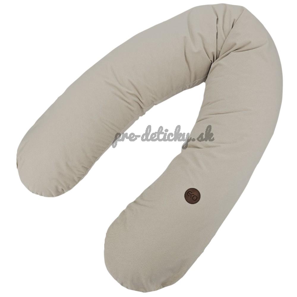 EKO Vankúš na dojčenie bavlnený Velvet Light Beige 180cm