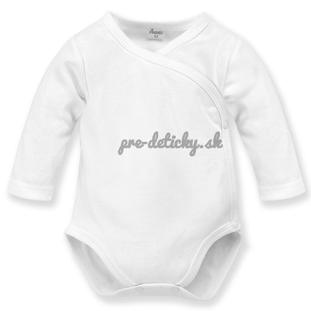 PINOKIO Body zavinovacie dlhý rukáv Lovely Day uni biela veľ. 56