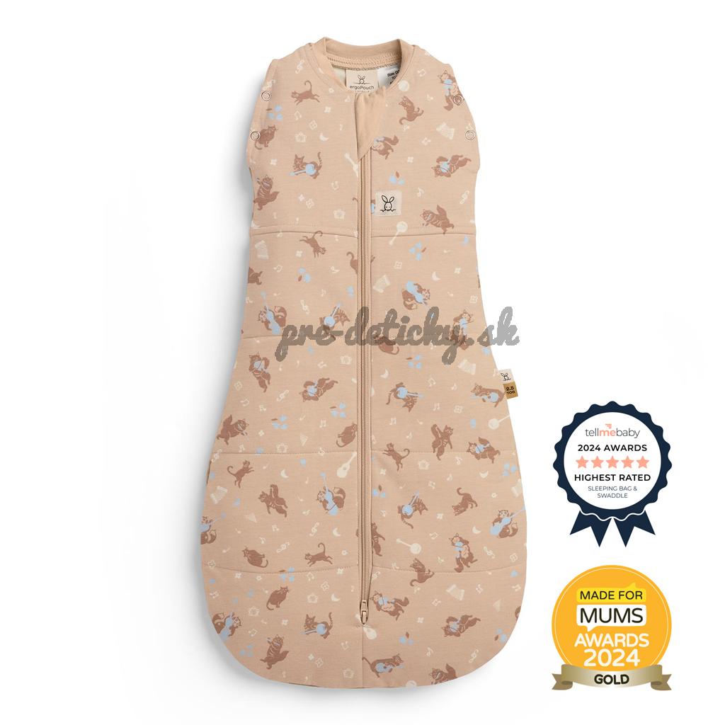 ERGOPOUCH Zavinovačka a pytel na spanie 2v1 Cocoon Melody 6-12m, 8-10kg, 2,5tog