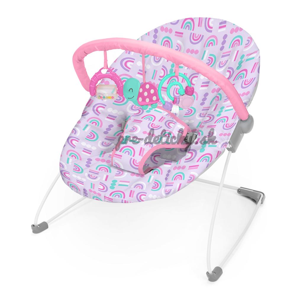BRIGHT STARTS Lehátko s hračkami Confetti Rainbow™ Bouncer, 0m+