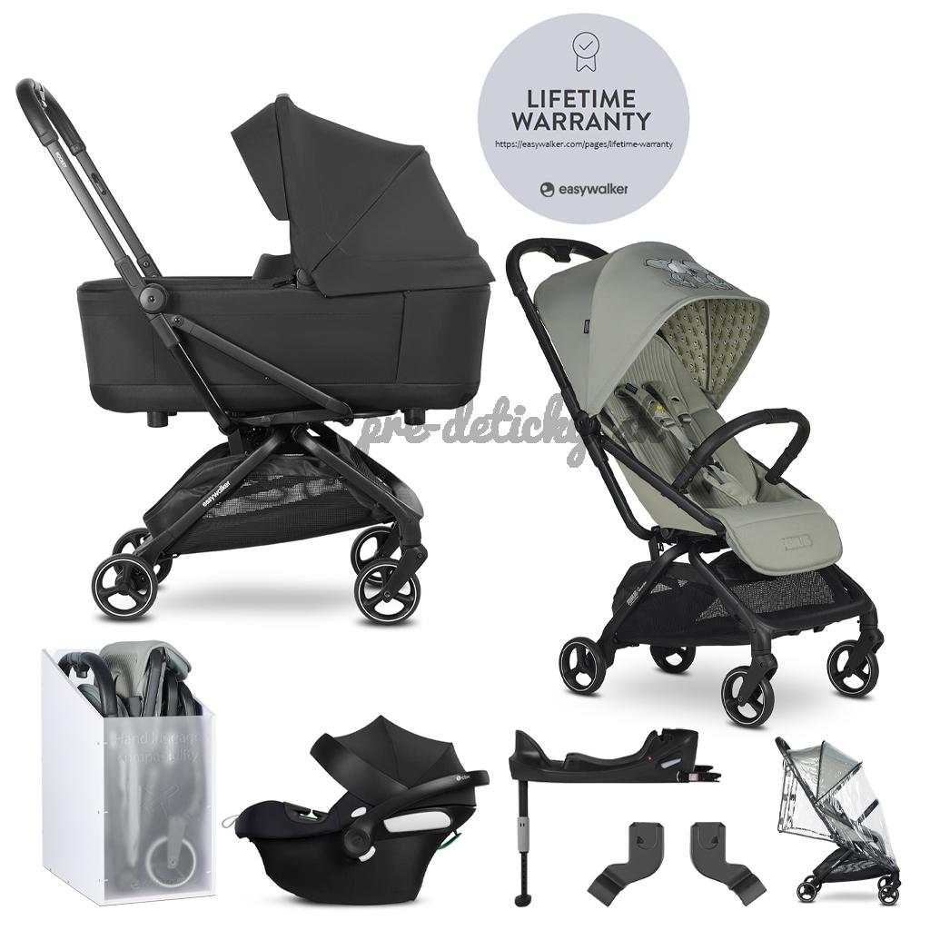 EASYWALKER SET Kočík kombinovaný 4v1 Rockey S Peanuts Iconic + CYBEX Aton B2 i-Size + základňa