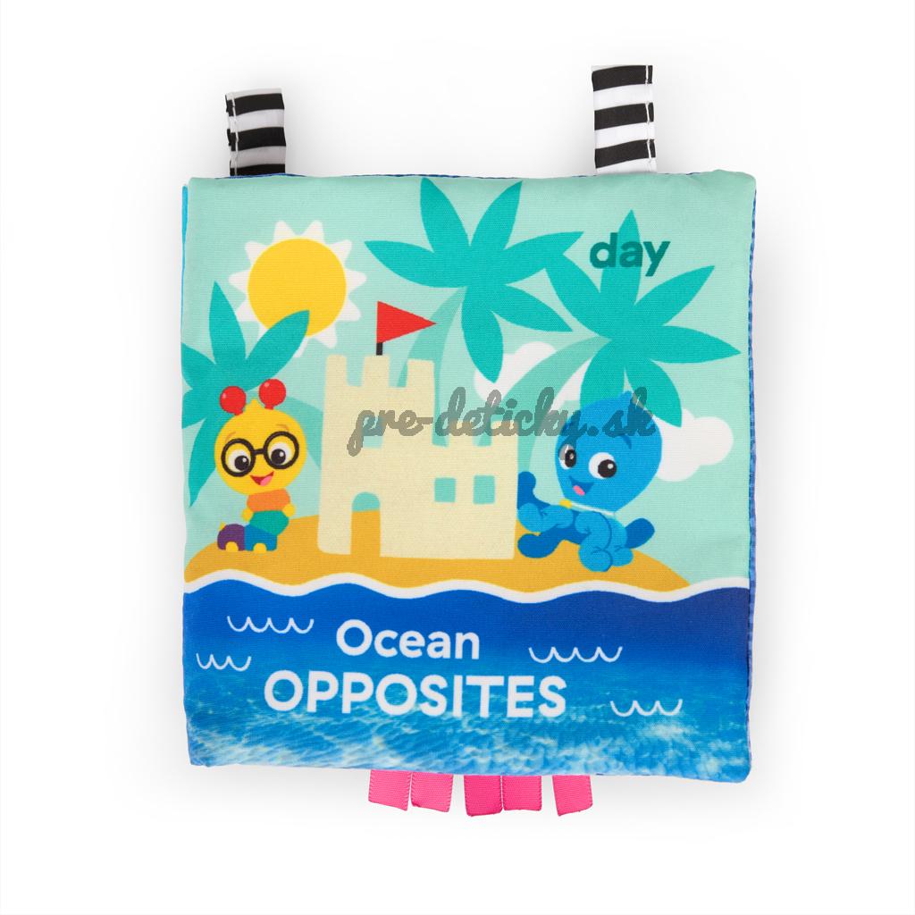 BABY EINSTEIN Mäkká kniha plná aktivít Ocean Opposites™, 0m+