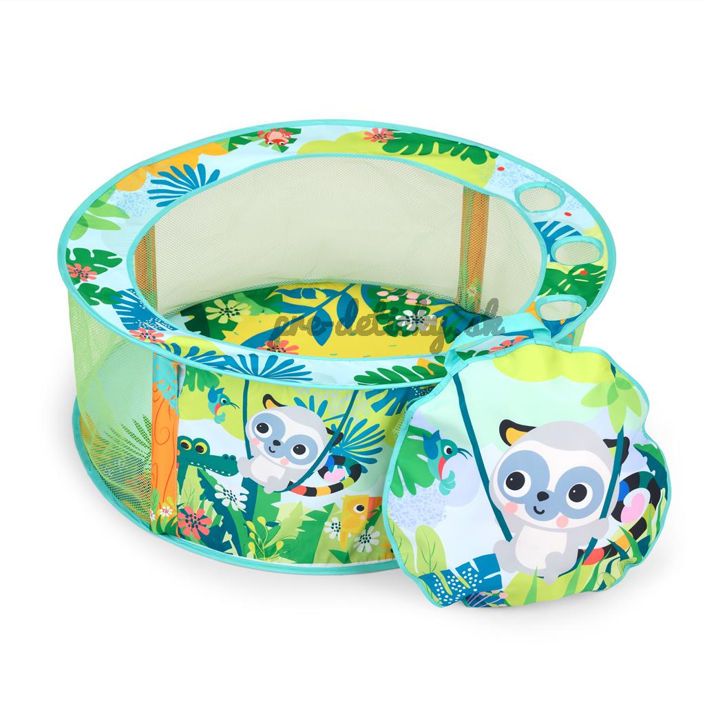 BRIGHT STARTS Hrací bazénik s loptičkami Rowdy Rainforest™ Stow & Go, 6m+