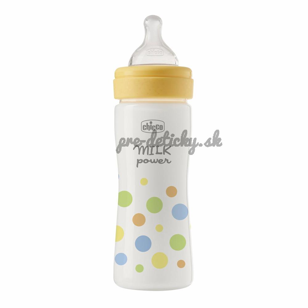 CHICCO Fľaša dojčenská Perfect Easy 250 ml, stredný silikónový prietok, pre chlapcov, 2m+