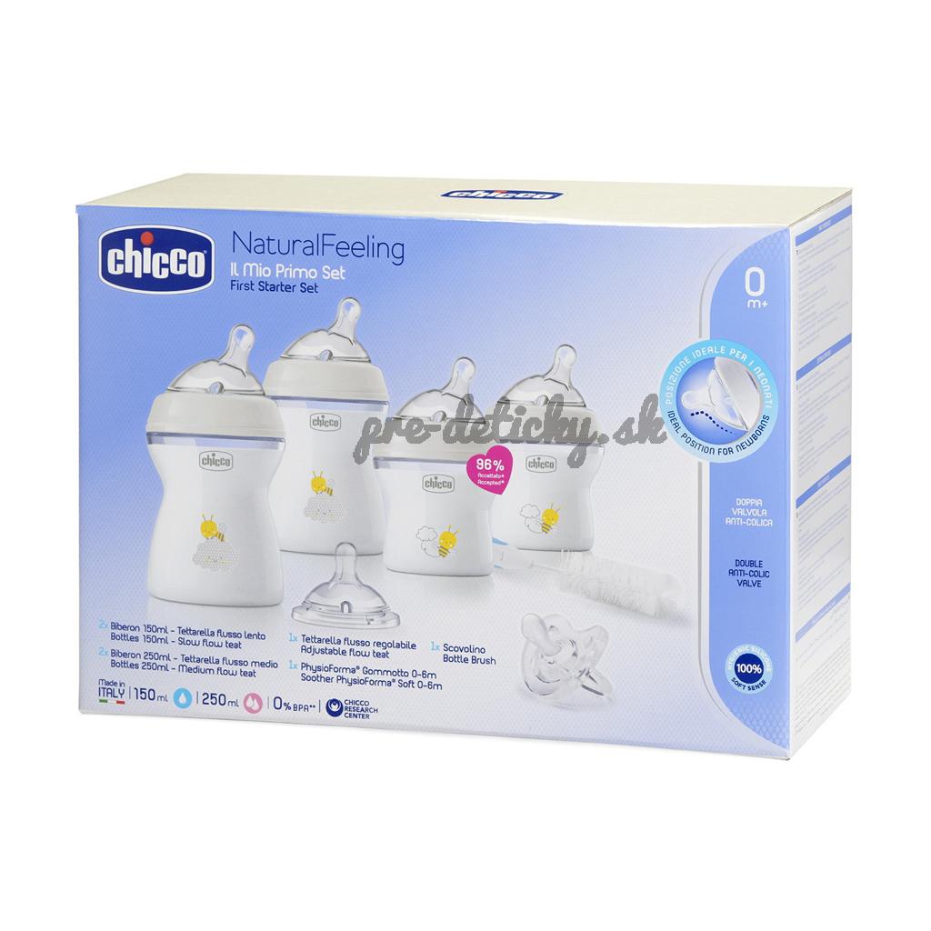 CHICCO Sada novorodenecká štartovacia Natural Feeling neutral 0m+