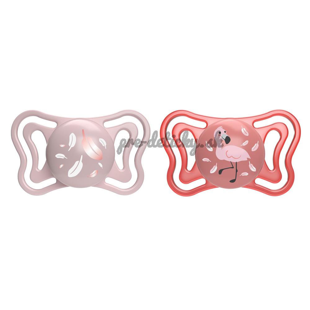 CHICCO Dudlíky Physio Light silikonové růžové 6-16m, 2 ks