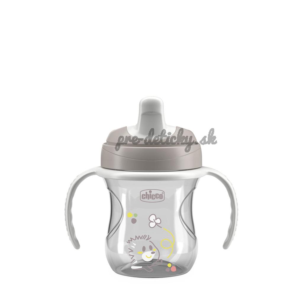 CHICCO Hrnček Training s držadlami grey, 6m+