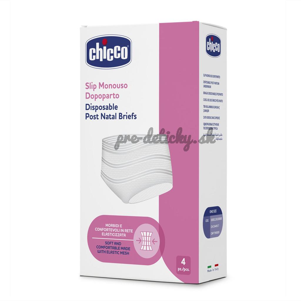CHICCO Jednorazové sieťované elastické nohavičky po pôrode 4 ks