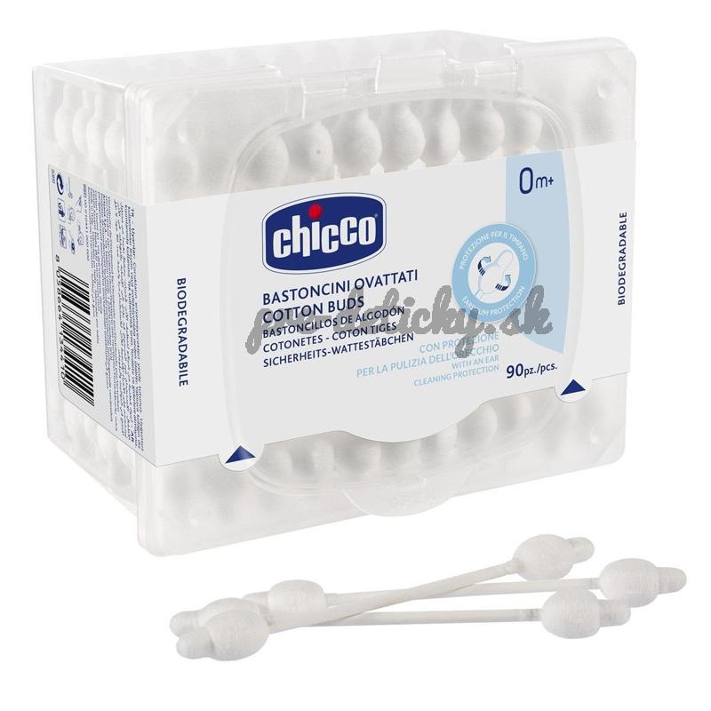 CHICCO Tyčinky vatové anatomické 100% bavlna 90 ks