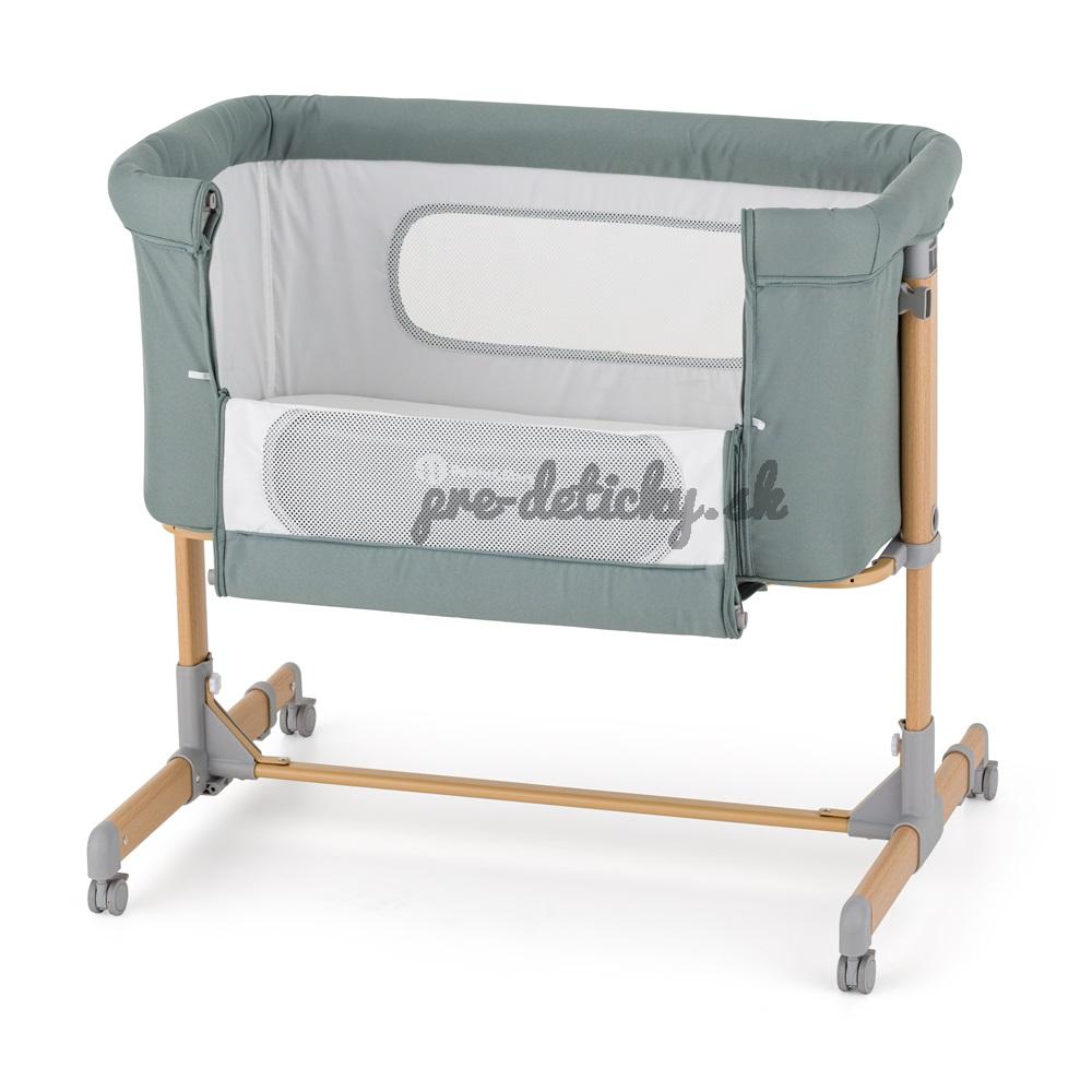PETITE&MARS Postieľka detská polohovateľná Grace Compacti Foggy Green