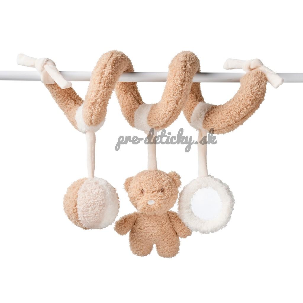 NATTOU Hračka špirála Teddy medvedík 20 cm, 0m+