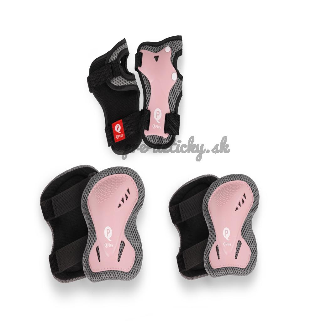 QPLAY Chrániče detské Coral Pink, vel. S, vek 3-5 rokov