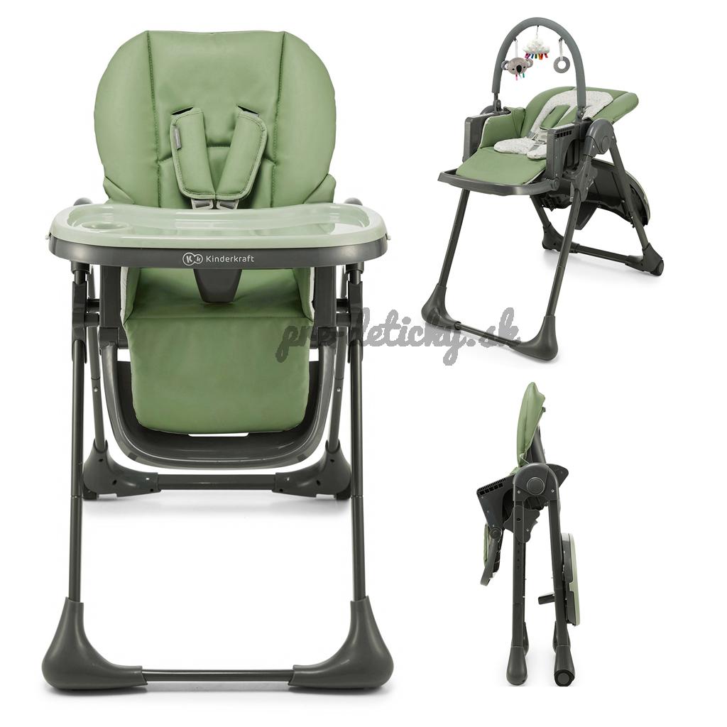 KINDERKRAFT Stolička jedálenská Tummie green